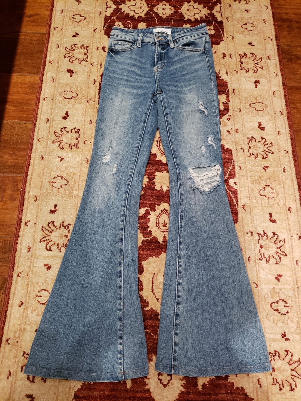 Vervet Jeans Bootxut Distressed - Size 24 With Stretch